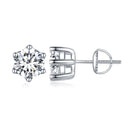 925 Sterling Silver Pavé Set CZ Earrings for Women - 0.5x0.5 cm