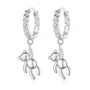 925 Sterling Silver Plated Platinum Earrings