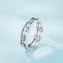 925 Sterling Silver Oxidized Silver Ring with Pavé Setting CZ, Size 6 for Women