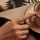 925 Sterling Silver Ring with Oxidized Finish - Width 0.15-0.8cm for Women
