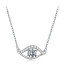 925 Sterling Silver Moissanite Necklace 40+5cm in Length for Women