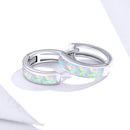 925 Sterling Silver Opal Earrings for Women