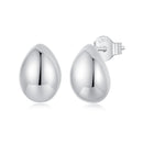 925 Sterling Silver Earrings 10x7mm with Oxidized Silver for Women