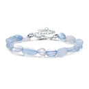925 Sterling Silver Crystal Bracelet 15+6cm for Women