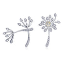 925 Sterling Silver Jewelry Set with Pavé Setting CZ, 2.0*1.4cm