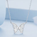 S925 Sterling Silver Plated Nacre & CZ Necklace, 40+5cm for Women