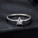 925 Sterling Silver 0.30 Carat Moissanite Ring Size 8