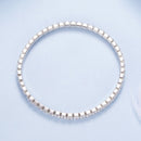 925 Sterling Silver White Gold Plated 16cm Stretchable CZ Bracelet for Women