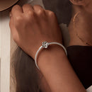 925 Sterling Silver Bracelet with Oxidized Finish and CZ 17.0 cm