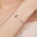 925 Sterling Silver 16.5cm+5cm Enamel Dragonfly Bracelet for Women