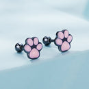 925 Sterling Silver Enamel Black Gold Plated Earrings for Women