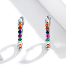 S925 Sterling Silver Earrings with CZ Pave Setting