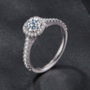 925 Sterling Silver Moissanite 0.5 Carat Ring for Women - Size 6