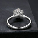 925 Sterling Silver Moissanite Ring 1ct Size 6 White Gold Plated for Women