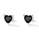 925 Sterling Silver Oxidized CZ Earrings for Women