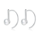 925 Sterling Silver Earrings in Rose Gold with Beads for Women