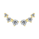 925 Sterling Silver Earrings with Pavé Setting CZ | Size 0.6*1.45cm for Women