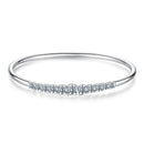925 Sterling Silver & Moissanite White Gold Plated Bracelet with 0.5cm Moissanite for Women