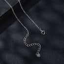925 Sterling Silver Moissanite Necklace with CZ, 400mm Length, 15x10mm Pendant for Women