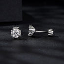 925 Sterling Silver 0.5 Carat Moissanite Earrings for Women