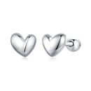 925 Sterling Silver Plated Platinum 5mm Earrings for Women
