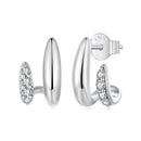 925 Sterling Silver Earrings with Pavé Setting CZ