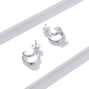 925 Sterling Silver Earrings with Pavé Setting CZ