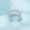 925 Sterling Silver White Gold Plated Hoop Earrings 0.7x1.3cm for Women