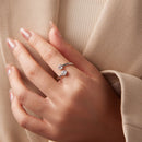 925 Sterling Silver Heart Shaped 0.17cm CZ Ring for Women