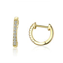 925 Sterling Silver 1.3cm Pavé Set CZ Earrings