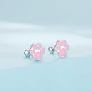 925 Sterling Silver Enamel Black Gold Plated Earrings for Women
