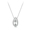 925 Sterling Silver White Gold Plated Necklace 40+5cm Length for Women