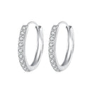 925 Sterling Silver Pavé Setting Gold Plated Earrings for Women