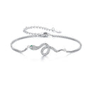S925 Sterling Silver & Pavé CZ Platinum-Plated Bracelet