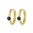 925 Sterling Silver Pavé Setting CZ Gold Plated Earrings for Women