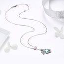925 Sterling Silver Necklace 38-45cm with 3.1*1.3cm Pendant for Women