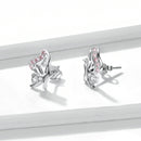 925 Sterling Silver Earrings with CZ in Pavé Setting