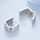 925 Sterling Silver Earrings for Women with White Gold Plating - 1.1cm x 0.7cm