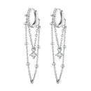 925 Sterling Silver Pavé Setting CZ Earrings for Women