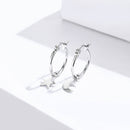 925 Sterling Silver Earrings 2.6x0.7cm for Women