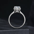 925 Sterling Silver Moissanite Ring 1ct Size 6 White Gold Plated for Women