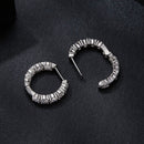 925 Sterling Silver Moissanite Earrings 0.1 Carat White Gold Plated 1.5x0.3cm Women