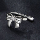 925 Sterling Silver Moissanite 0.1ct Earrings with White Gold Plating for Women