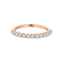 925 Sterling Silver Moissanite 0.03ct Ring Size 6A for Women