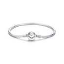 925 Sterling Silver Oxidized Silver White Gold 14.0mm Bracelet for Women