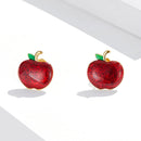 925 Sterling Silver Enamel Plated Gold Earrings