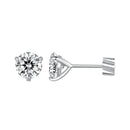 925 Sterling Silver Moissanite Earring 0.7cm White Gold Plated for Women