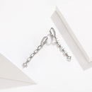 925 Sterling Silver Earrings with Pavé Set CZ