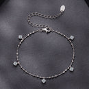 925 Sterling Silver & Moissanite Bracelet for Women - 15+6cm, Plated White Gold