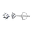 S925 Silver 0.5 Carat Moissanite Earrings 6.0mm for Women